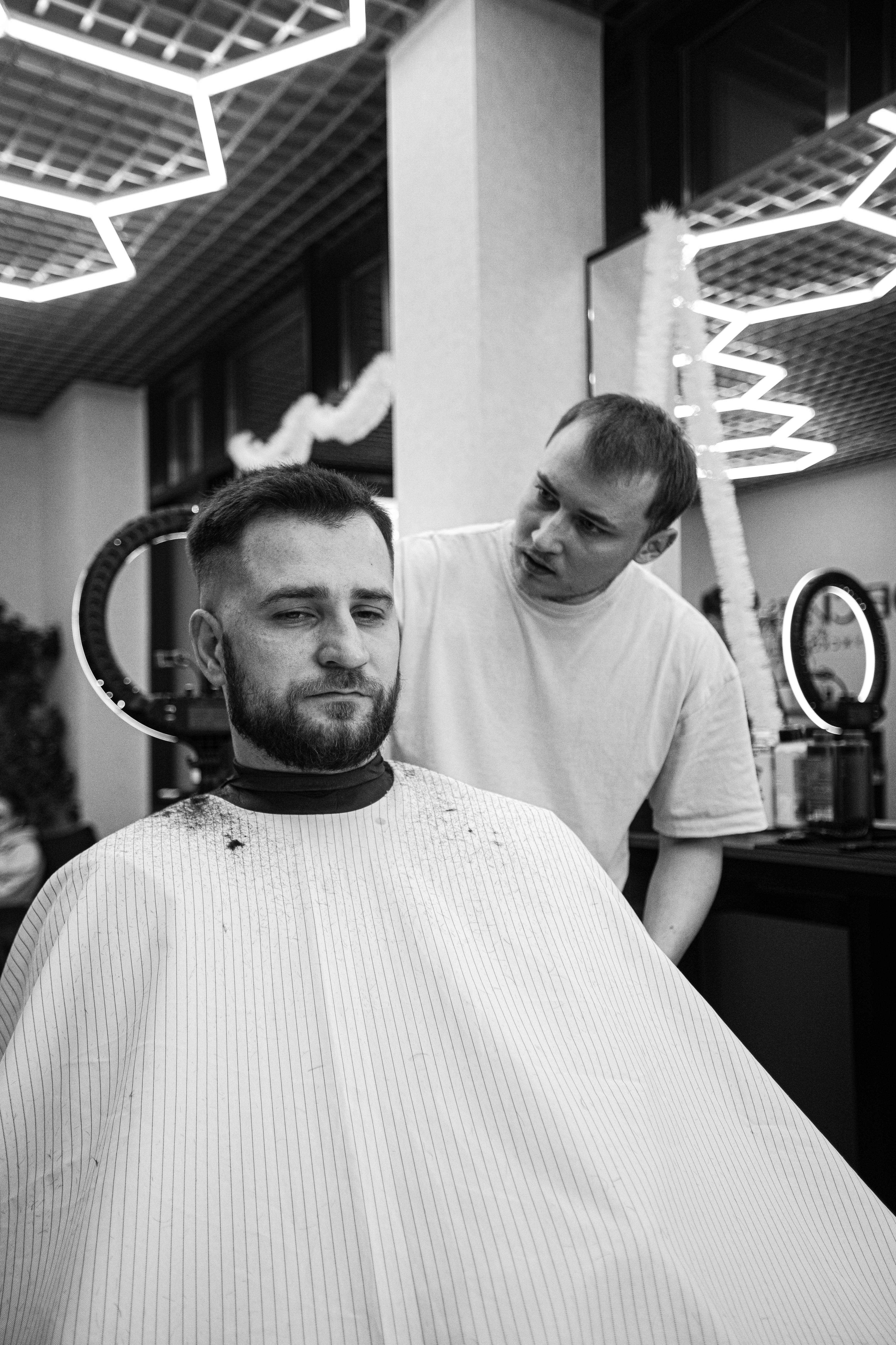 Результат стрижки - довольный клиент